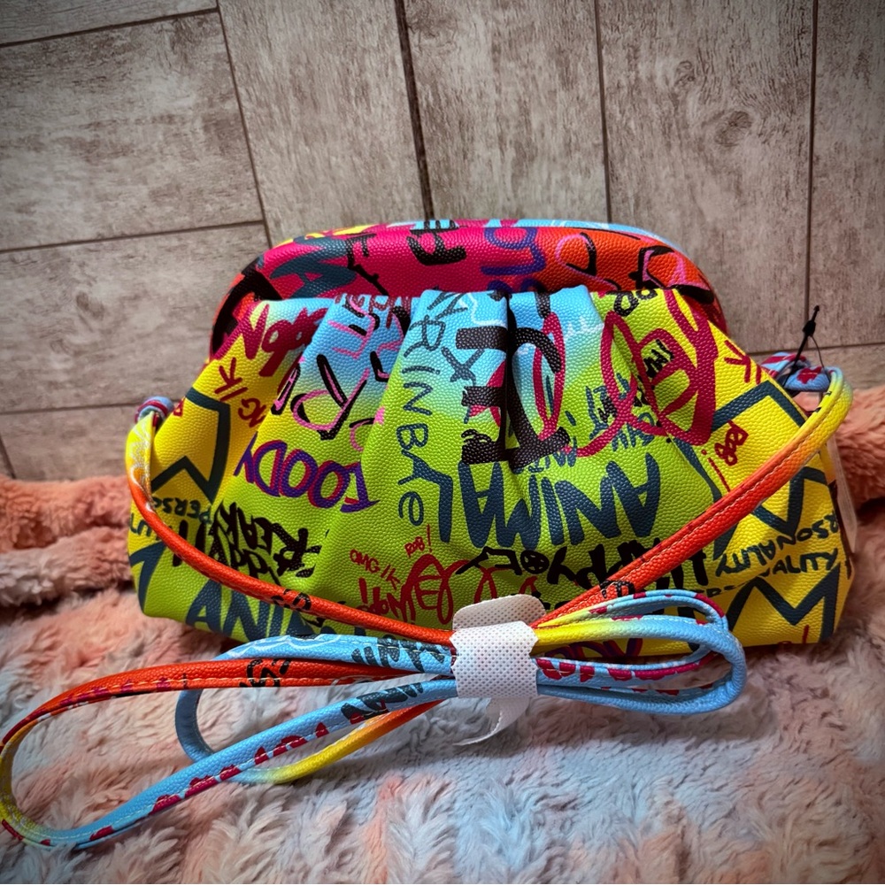 Hello 3am Graffiti Clutch Crossbody Harley Quinn Birds Of Prey Style